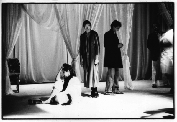 Ranevskaya - Ilga Tomase, Anya - Maija Apine, Petya Trofimov - Enriko Avots. photo Jānis Deinats